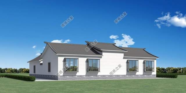 一層中式養(yǎng)老房效果圖，經(jīng)濟(jì)的造價成本，受到廣大建房者喜愛