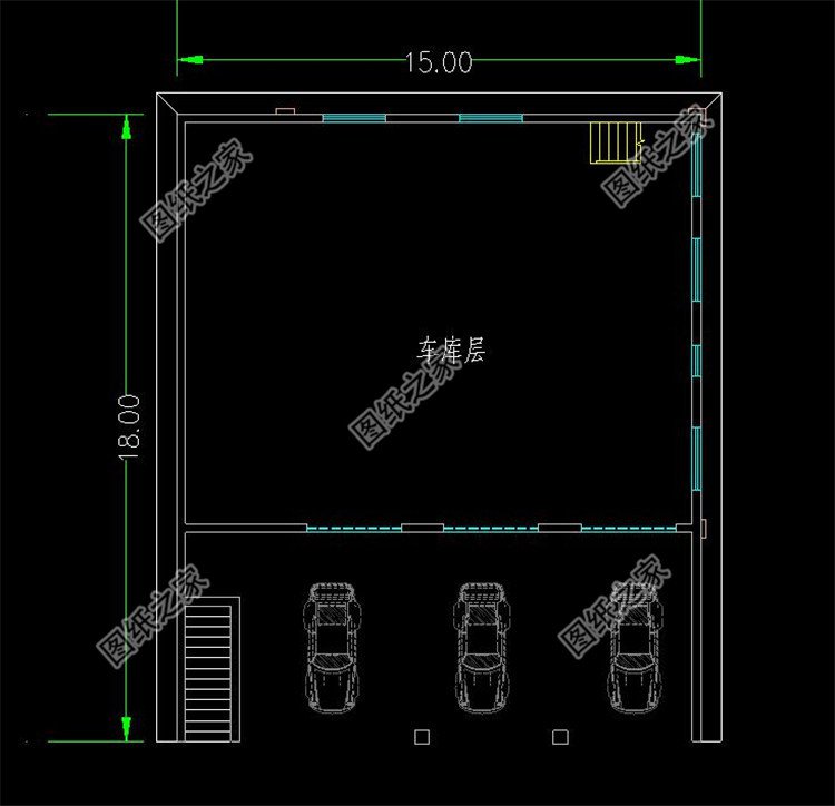 帶架空層的別墅設(shè)計圖布局1