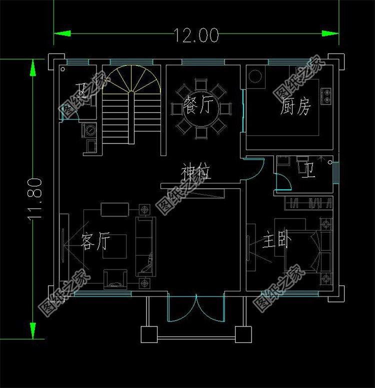 帶架空層三層別墅設(shè)計圖布局2