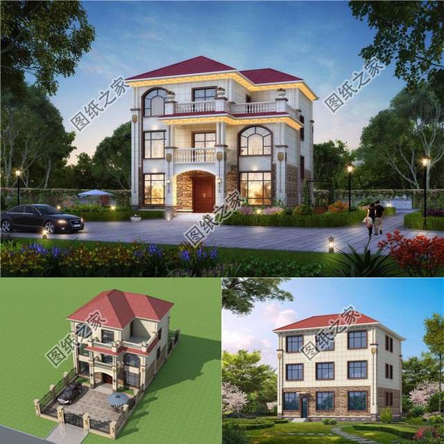 簡歐風三層農村自建房，外觀簡約大方，布局符合農村人的需求