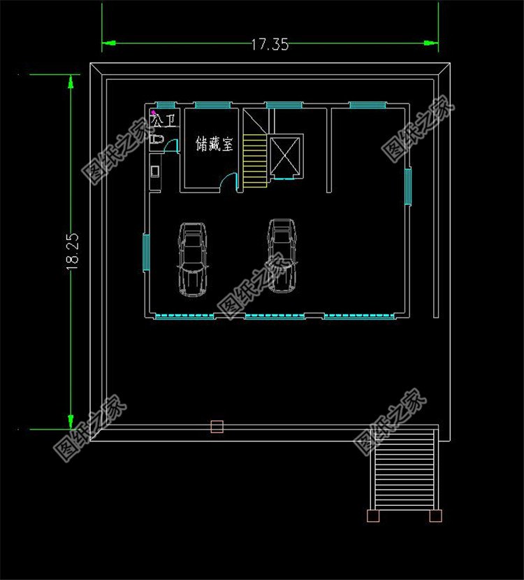 超氣派的三層別墅設計圖布局1