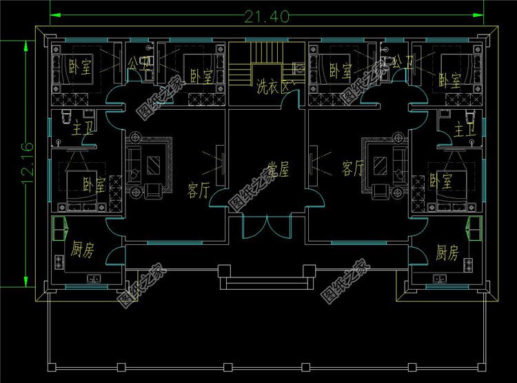 底層架空的農(nóng)村一層帶閣樓小別墅布局圖