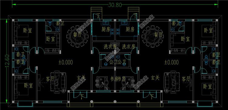 實用一層小別墅設計圖一層