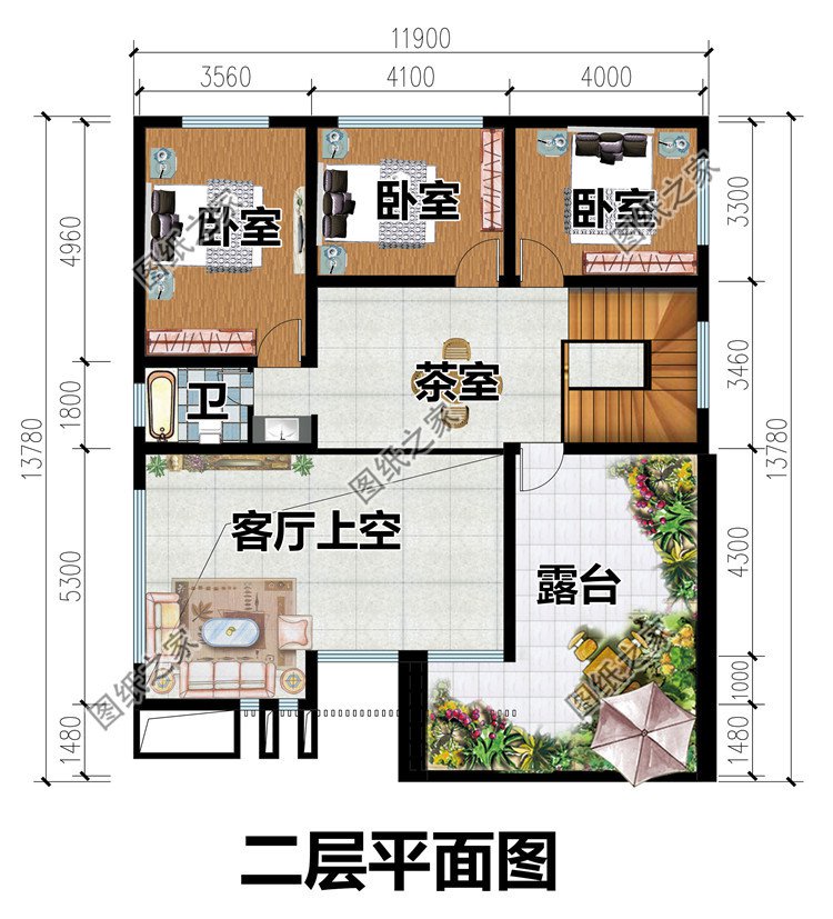 二層氣質現代小洋樓設計圖