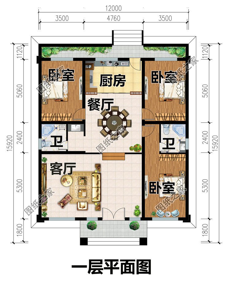 150平米一層農(nóng)村別墅設(shè)計(jì)圖一層
