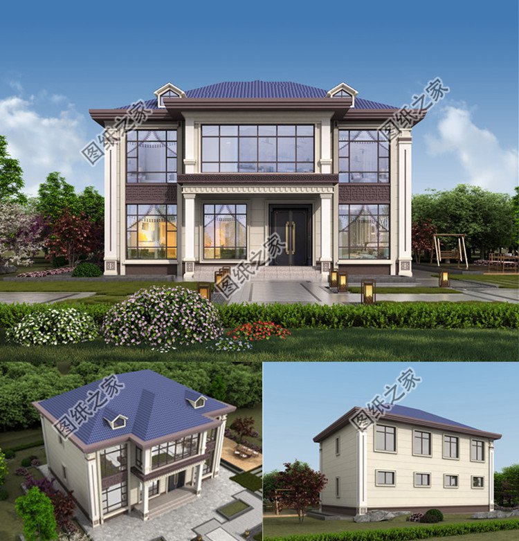 簡(jiǎn)約實(shí)用二層別墅設(shè)計(jì)圖效果圖