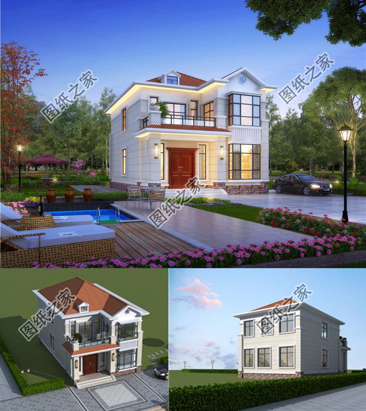 兩開間別墅設(shè)計圖效果圖