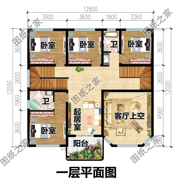 農村二層復式小別墅設計