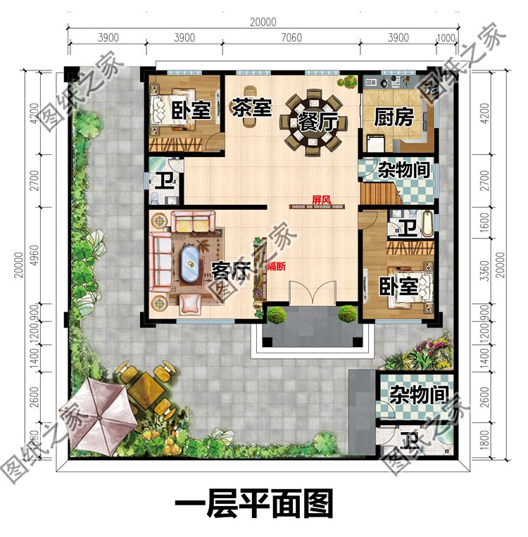 四開間的二層別墅設計圖