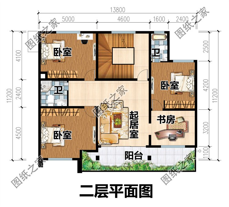 時尚耐看二層農村別墅設計圖