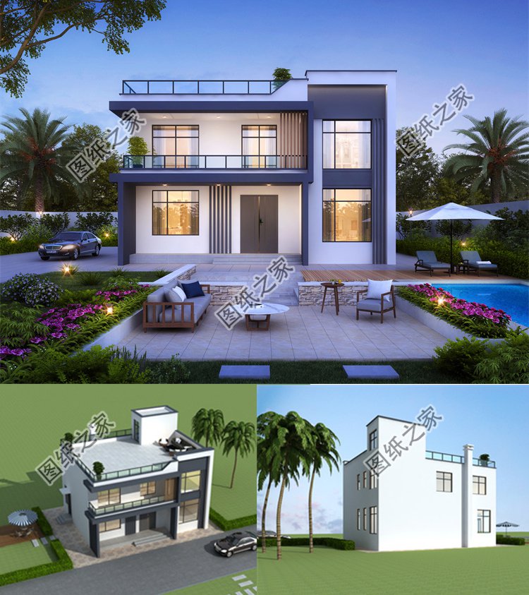 現(xiàn)代風(fēng)農(nóng)村別墅設(shè)計(jì)圖效果圖