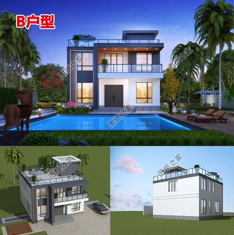 現(xiàn)代風(fēng)農(nóng)村別墅效果圖