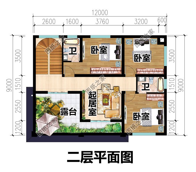 農村別墅設計圖二層精選二層