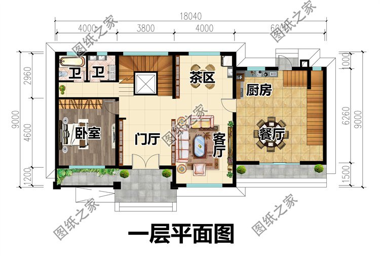 二層帶電梯歐式設計一層