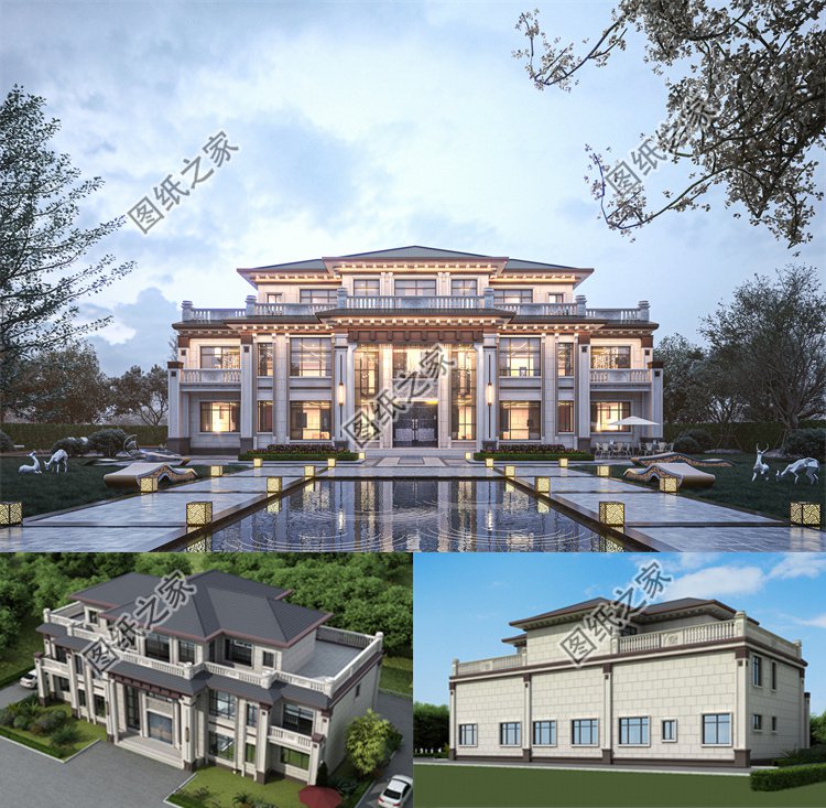 三層農(nóng)村自建別墅效果圖