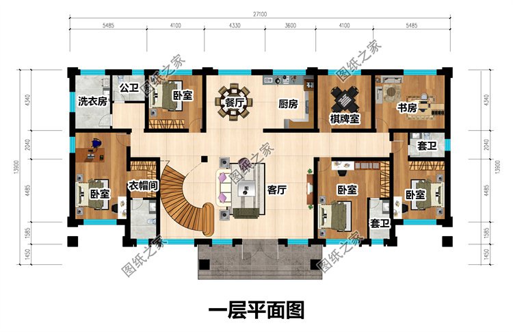 三層農(nóng)村自建別墅一層