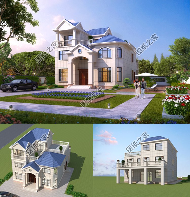 農(nóng)村三層別墅效果圖