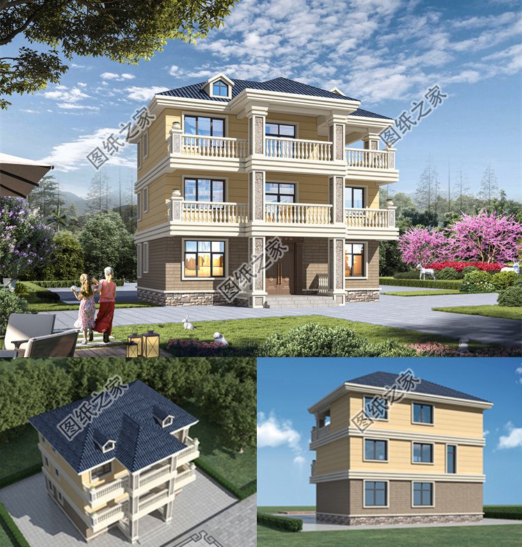 90平米三層別墅設(shè)計(jì)圖效果圖