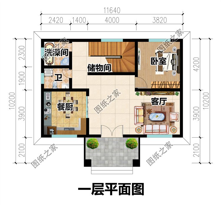 90平米三層別墅設(shè)計(jì)圖一層