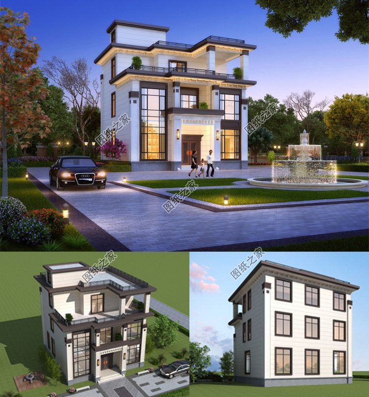 三層自建房別墅效果圖