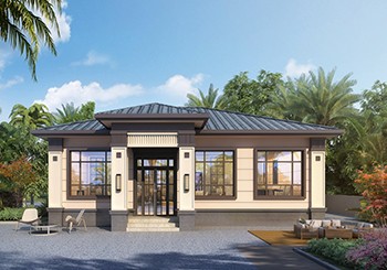 一層農村自建房別墅設計圖,簡潔時尚的設計,給父母建養老房