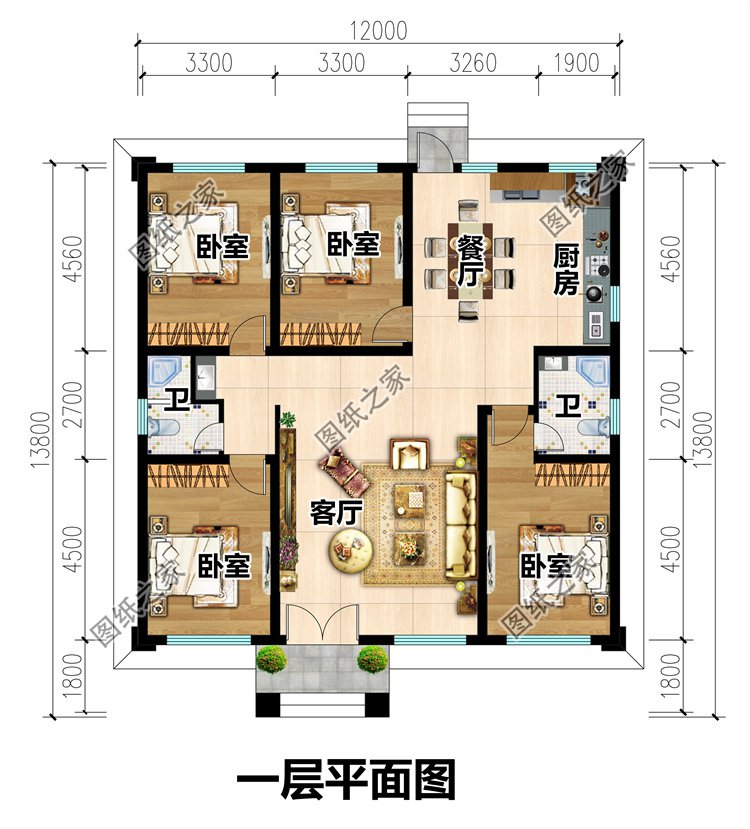 一層農村自建房別墅