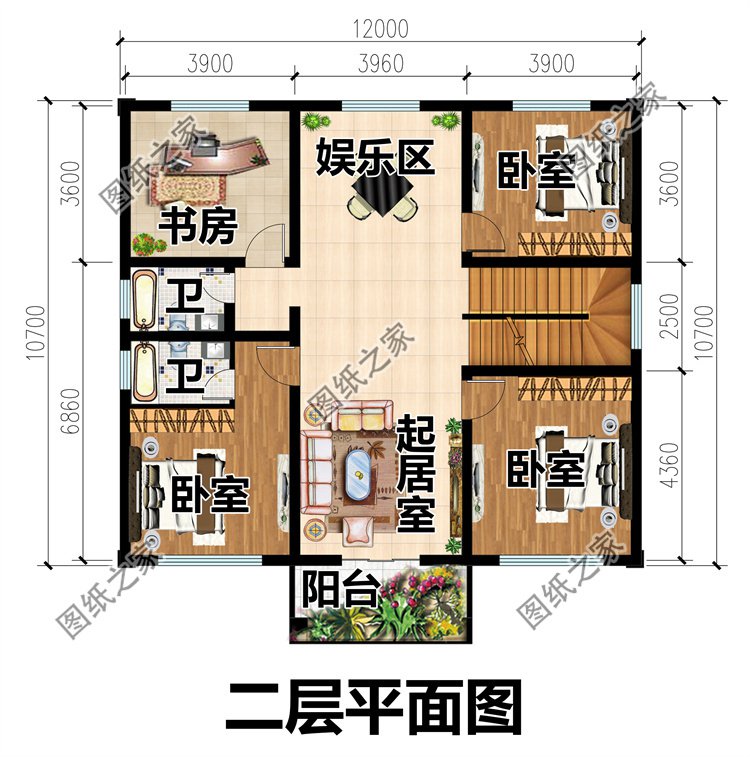 二層農村別墅設計圖2