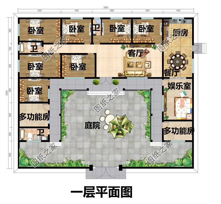 一層中式仿古三合院1