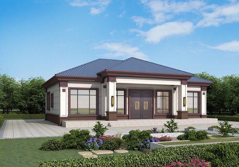 一層農(nóng)村自建房設(shè)計(jì)，背面不開窗，15乘10米，內(nèi)部布局實(shí)用