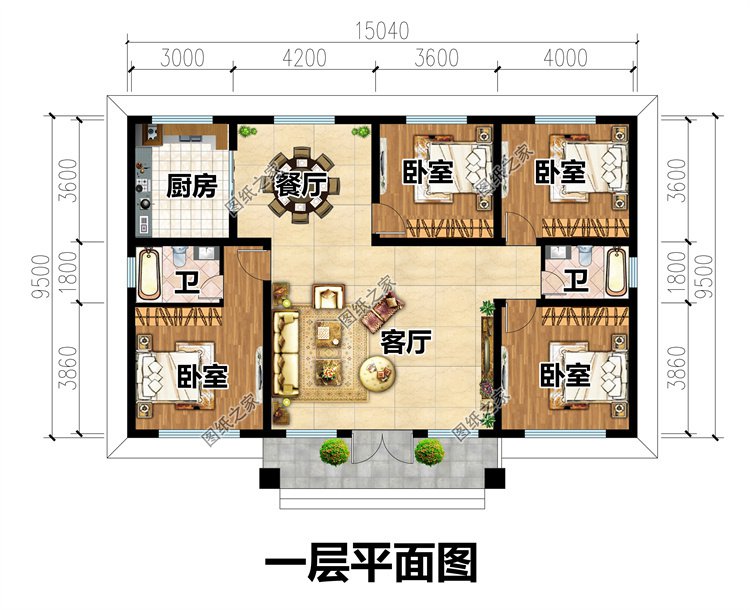 自建一層農(nóng)村別墅圖1