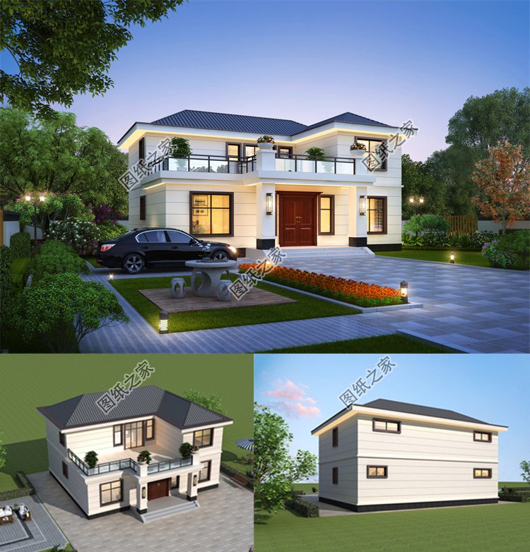 二層農村別墅效果圖