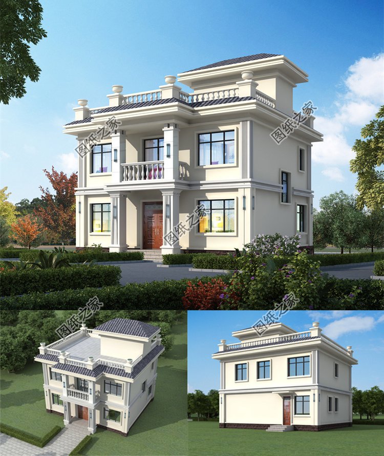 三間二層農村自建房效果圖