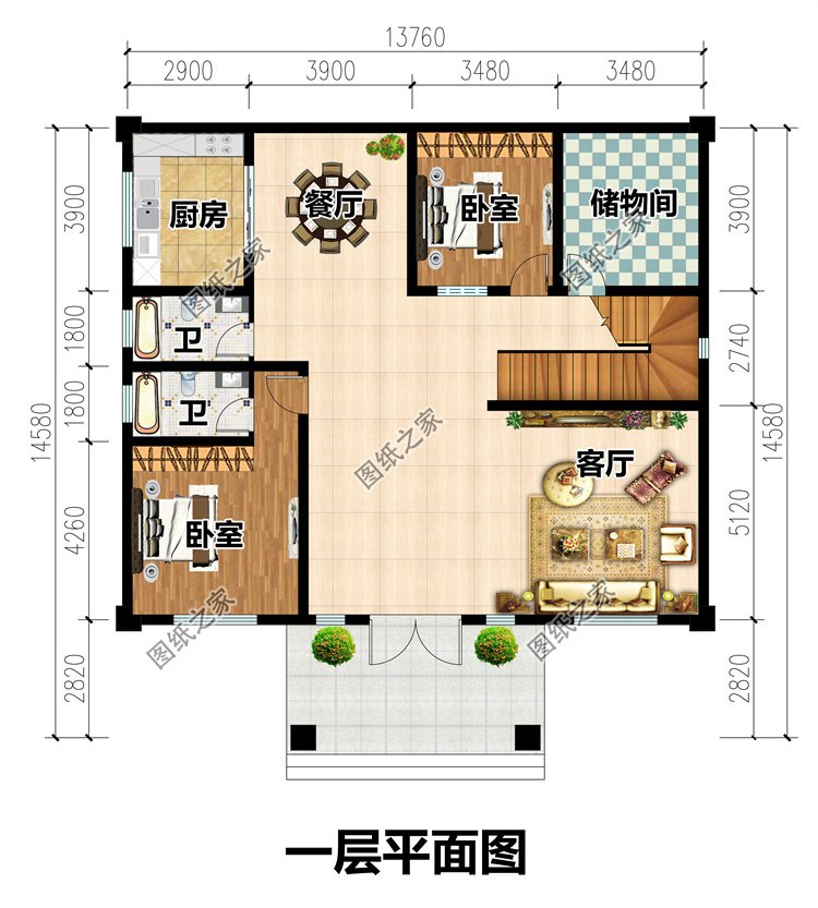 背面不開窗二層別墅2