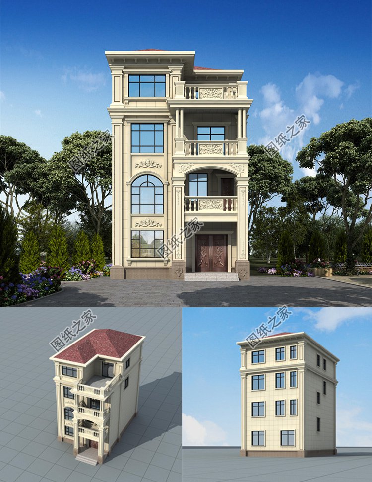 兩開(kāi)間四層歐式風(fēng)別墅1