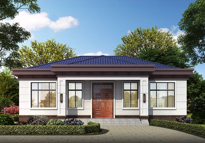 14x11米一層平房戶型設計圖,帶前后門設計,好看不貴還實用!