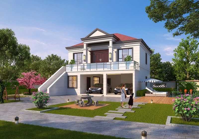 帶架空層一層農(nóng)村別墅設(shè)計圖，回鄉(xiāng)建房優(yōu)選，家有豪宅幸福來敲門