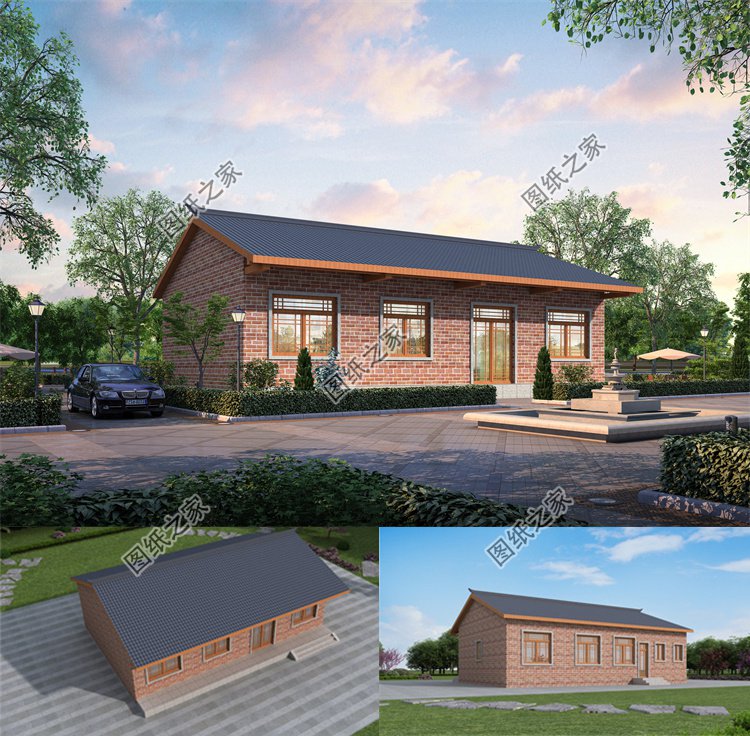 人字坡紅磚一層別墅1