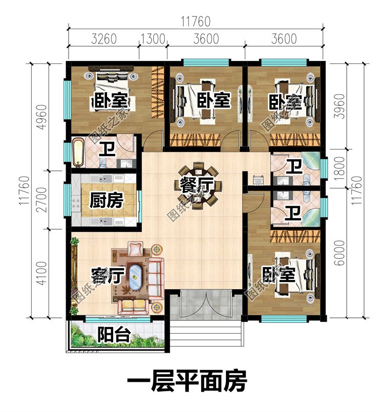 現(xiàn)代風平屋頂一層自建房2