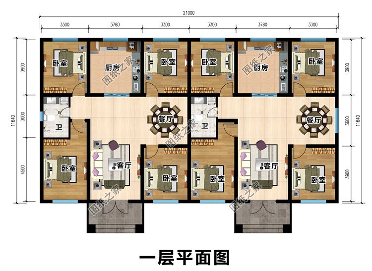 農村兄弟一層雙拼別墅2