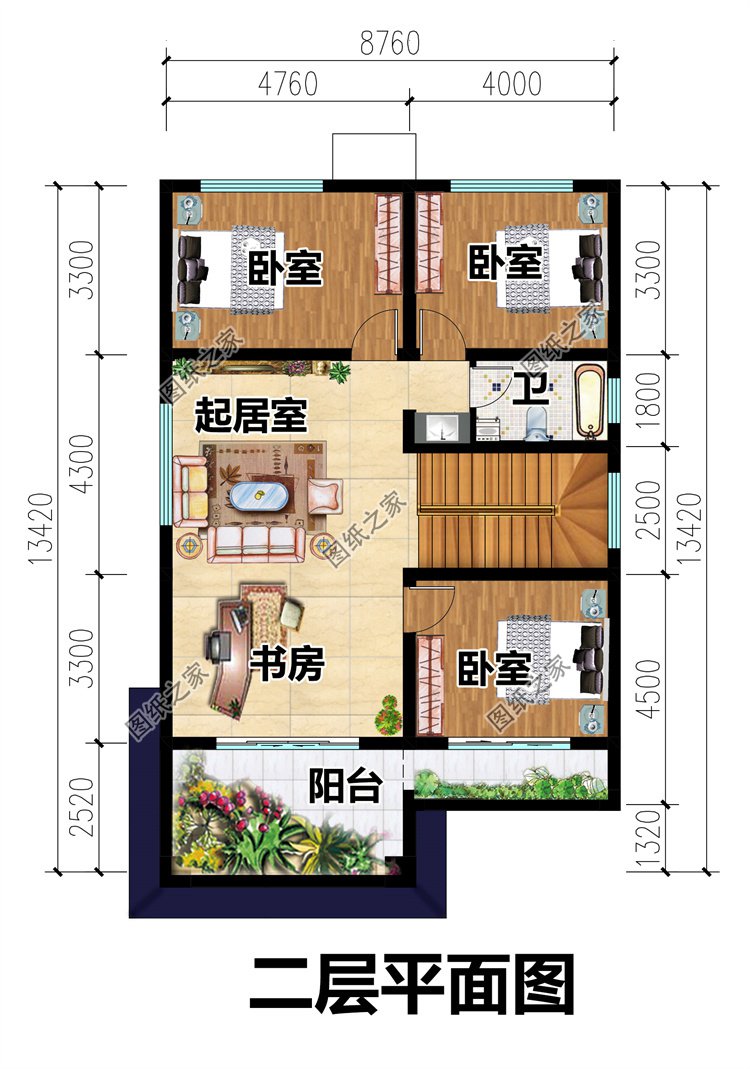 農村兩開間二層小別墅3