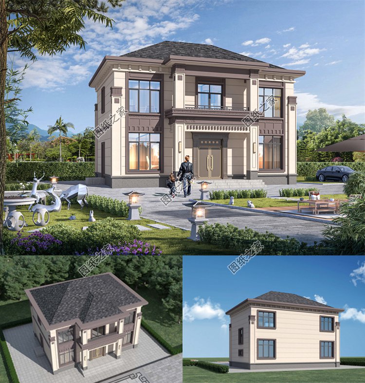 三間二層最好看別墅設(shè)計(jì)圖1