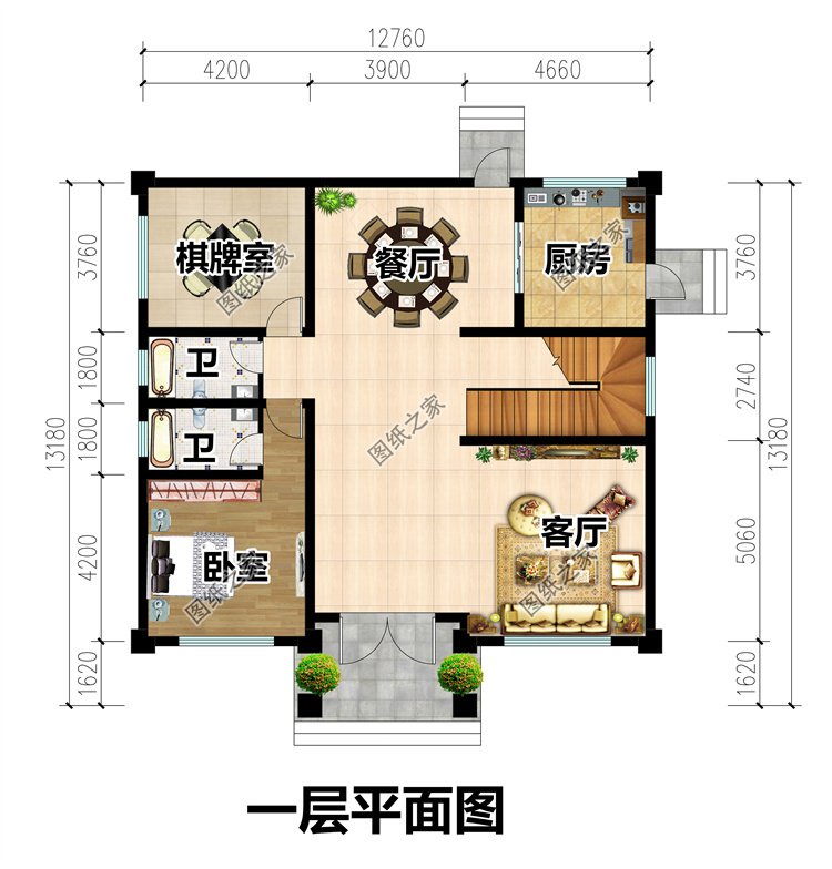 農村自建二層半樓房2