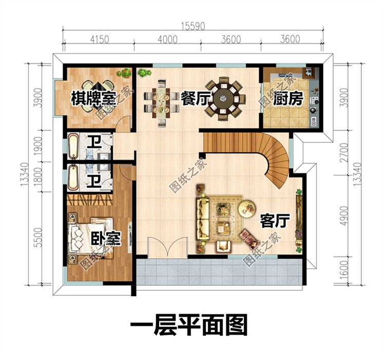 現代風三層別墅設計圖2