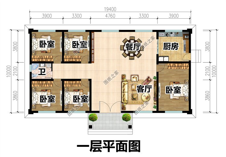 農村自建房設計圖一層設計圖2