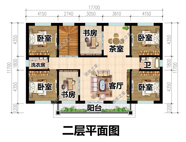 二層自建房別墅設計圖3