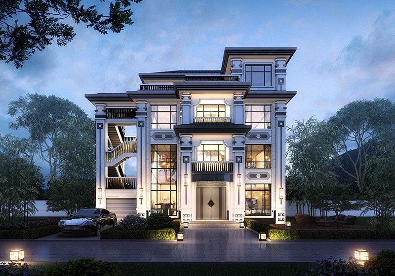 四層自建別墅設(shè)計(jì)圖，有車庫帶露臺(tái)，時(shí)尚大氣給你一個(gè)五星級(jí)的家！