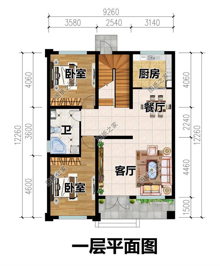 兩間二層農村自建房2