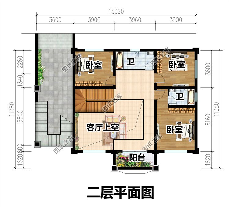 四層自建別墅設(shè)計(jì)圖3