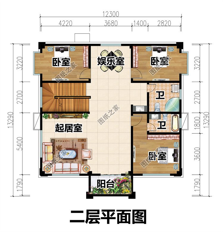 農(nóng)村三間四層別墅設(shè)計(jì)4