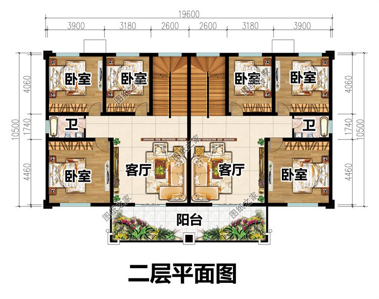 雙拼別墅三層設(shè)計圖3